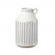 Vaso grande con manico internamente in ceramica decorata a mano