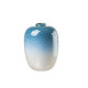 Vaso in ceramica basso interamente decorato a mano