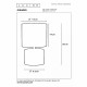 Abajour da comodino base in ceramica e diffusore in cotone dal design moderno