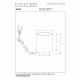 Abatjour con struttura in metallo cilindrica con diffusore dal design moderno