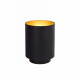 Abatjour con struttura in metallo cilindrica con diffusore dal design moderno