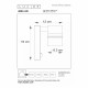 Applique a LED da esterno con struttura in acciaio dal design moderno