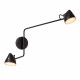 Applique a parete con doppio diffusore LED dimmerabile e orientabile