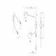 Applique a parete con doppio diffusore LED dimmerabile e orientabile