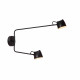 Applique a parete con doppio diffusore LED dimmerabile e orientabile
