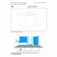 Applique con struttura in metallo cubica dal design moderno e diffusore a LED