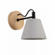 Applique con struttura in metallo e diffusore in cemento dal design moderno