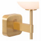 Applique da bagno in metallo con diffusore in vetro dal design moderno