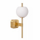 Applique da bagno in metallo con diffusore in vetro dal design moderno