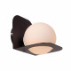 Applique da bagno in metallo con diffusore in vetro