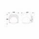 Applique da bagno in metallo con diffusore in vetro