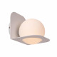 Applique da bagno in metallo con diffusore in vetro