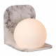 Applique da bagno in metallo con diffusore in vetro