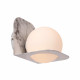 Applique da bagno in metallo con diffusore in vetro
