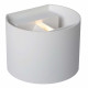 Applique da parete a led e struttura arrotondata in metallo dal design moderno