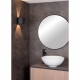 Applique da parete a led e struttura arrotondata in metallo dal design moderno