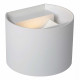 Applique da parete a led e struttura arrotondata in metallo dal design moderno