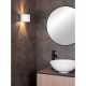 Applique da parete a led e struttura arrotondata in metallo dal design moderno