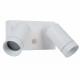 Applique da esterno con 2 diffusori orientabili in alluminio e sensore movimento