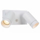 Applique da esterno con 2 diffusori orientabili in alluminio e sensore movimento