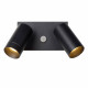 Applique da esterno con 2 diffusori orientabili in alluminio e sensore movimento