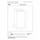 Applique da esterno con struttura alta in alluminio cubica dal design moderno