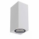Applique da esterno con struttura alta in alluminio cubica dal design moderno