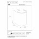 Applique da esterno con struttura in alluminio arrotondata dal design moderno