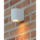 Applique da esterno con struttura in alluminio arrotondata dal design moderno