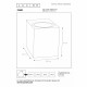 Applique da esterno con struttura in alluminio cubica dal design moderno