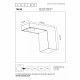 Applique da esterno con struttura moderna in alluminio e diffusore a led