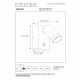 Applique da esterno in alluminio diffusore orientabile e sensore di movimento