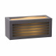 Applique da esterno rettangolare con struttura in alluminio dalle linee moderne