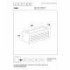 Applique da esterno rettangolare con struttura in alluminio dalle linee moderne
