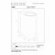 Applique da esterno struttura alta in alluminio arrotondata dal design moderno