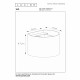 Applique da parete con LED dimmerabile e struttura in alluminio rotonda moderna