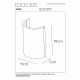 Applique da parete con struttura in cemento dal design moderno