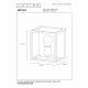 Applique da parete con struttura in metallo cubica dalle linee moderne