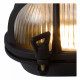 Applique da parete da esterno struttura in alluminio ovale diffusore in vetro