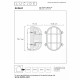 Applique da parete da esterno struttura in alluminio ovale diffusore in vetro