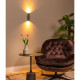 Applique da parete in alluminio dal design moderno con doppia lampadina