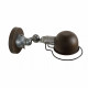 Applique da parete in metallo in stile industrial con diffusore orientabile