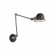 Applique da parete in stile industrial con braccio e diffusore orientabile
