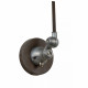 Applique da parete in stile industrial con braccio e diffusore orientabile