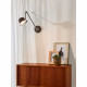 Applique da parete in stile industrial con braccio e diffusore orientabile