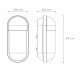 Applique da parete per esterni con diffusore in acrilico