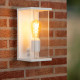 Applique da parete per esterni con diffusore in vetro e sensore movimento