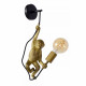 Applique da parete struttura in metallo e scimmietta pvc dal design moderno