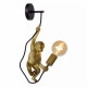 Applique da parete struttura in metallo e scimmietta pvc dal design moderno