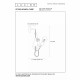 Applique da parete struttura in metallo e scimmietta pvc dal design moderno